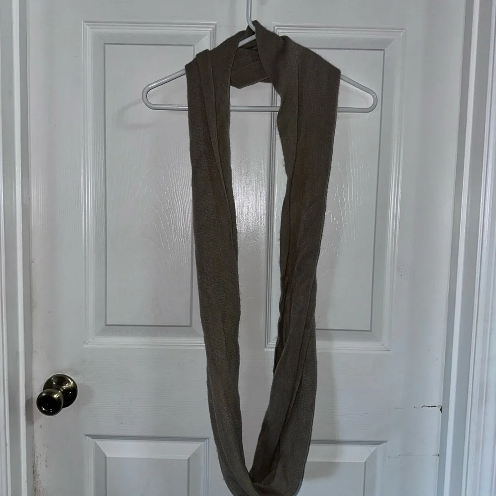 Tan Knit Infinity Scarf - Picture 1 of 2